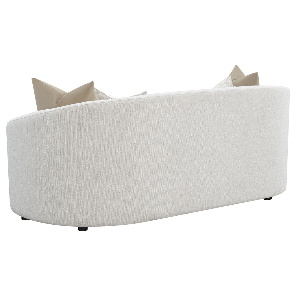 Rory - Sloped Arms Sofa With Pillows - Ivory