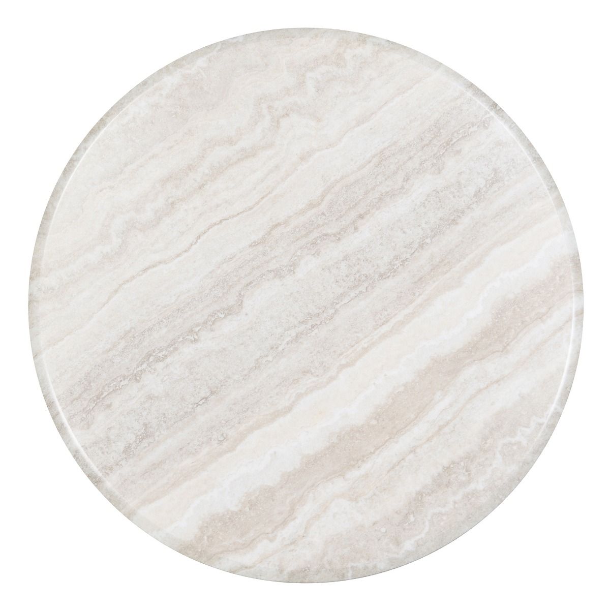 Ogin - Round Dining Table - Marble Print & Natural