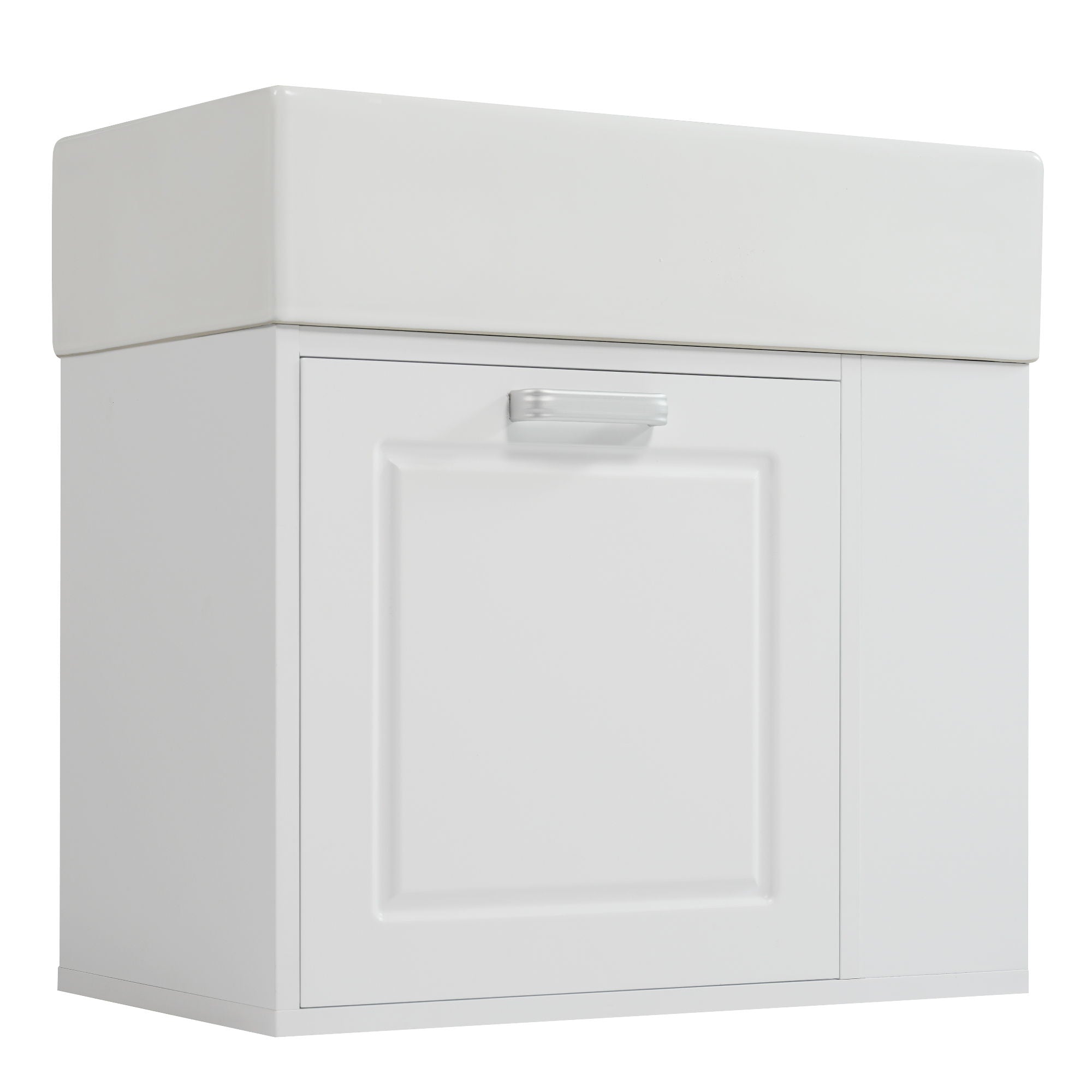 Modern Wall Mounted Bathroom Vanity With Sink, Soft Close Drawer, Adjustable Shelf, Toilet Paper Holder