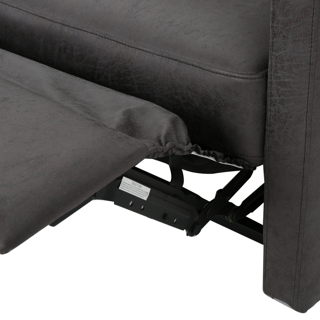 Alma - Contemporary Upholstered Loveseat Recliner - Slate