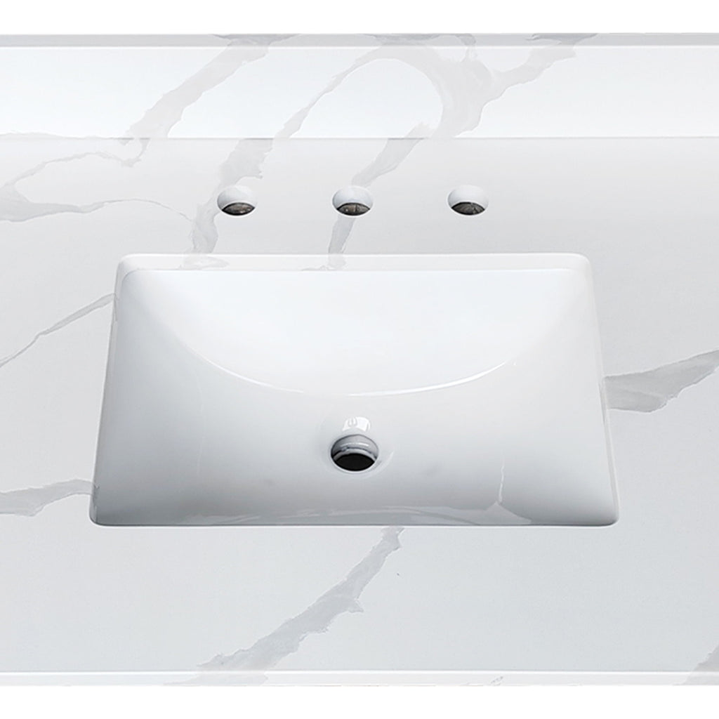 Bathroom Vanity Top With Undermount Sink, 3 Pre Drilled Holes