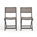 Bistro Foldable Chair With Wicker Backrest