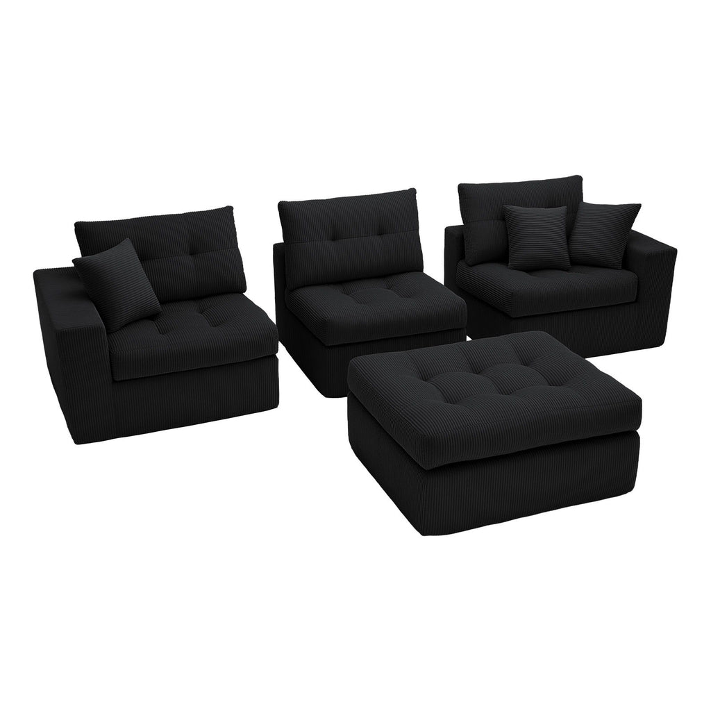 Corner Chaise L-Shaped Sectional Sofa Bed
