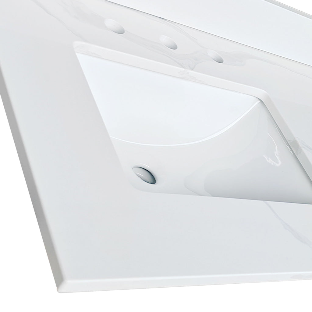 Bathroom Vanity Top With Undermount Sink, 3 Pre Drilled Holes