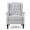 Armchair Recliner With Pushback Mechanism And Wingback Design