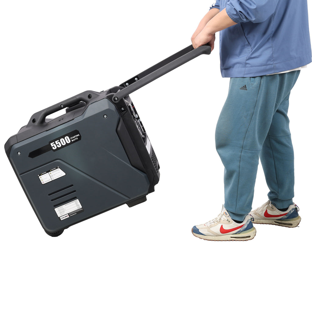 Super Quiet Inverter Generator 5.5Kw Portable Dual Fuel Electric & Remote Start Aluminium