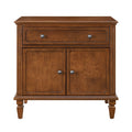 Nightstand With Charging Station Bedside Table With Drawer And Double Door Storage