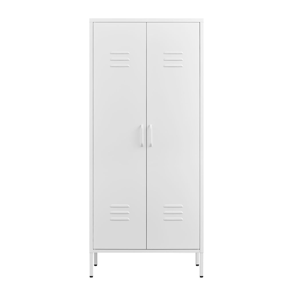 Modern Storage Cabinet With Adjustable Shelves, Magnetic Door Stopper