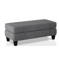 Ottoman With Plush Seat Living Room Furniture - Gray
