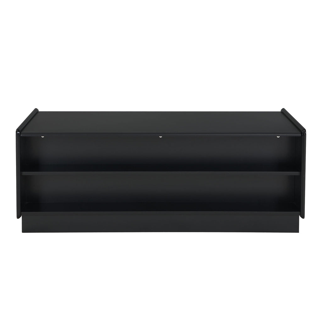 Modern Rectangle Coffee Table With 4 Drawers And 2 Display Shelves