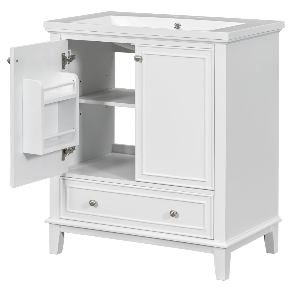 Modern Bathroom Vanity With Sink Combo, Multi Functional Cabinet With Doors And Drawer
