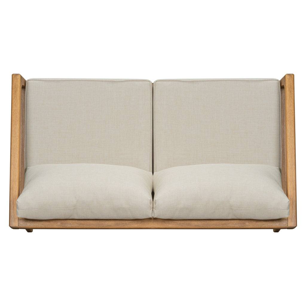 Westin - Outdoor Acacia Wood Loveseat - Teak / Beige