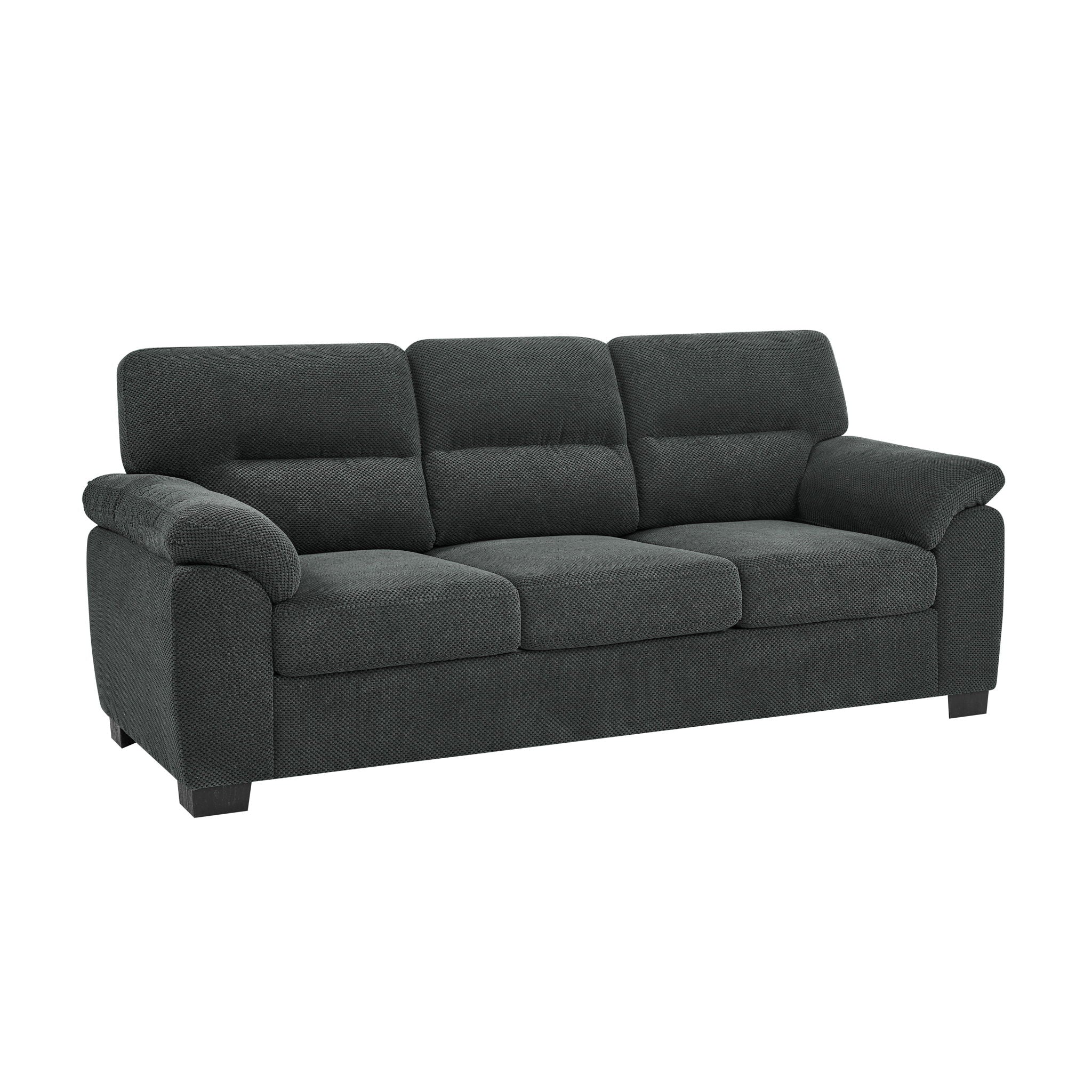 3 Seater Sofa With Padded Armrests And Triangular Leg