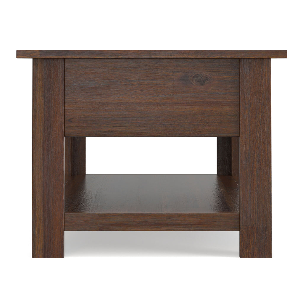 Monroe - Rectangular Coffee Table With Drawers - Brown
