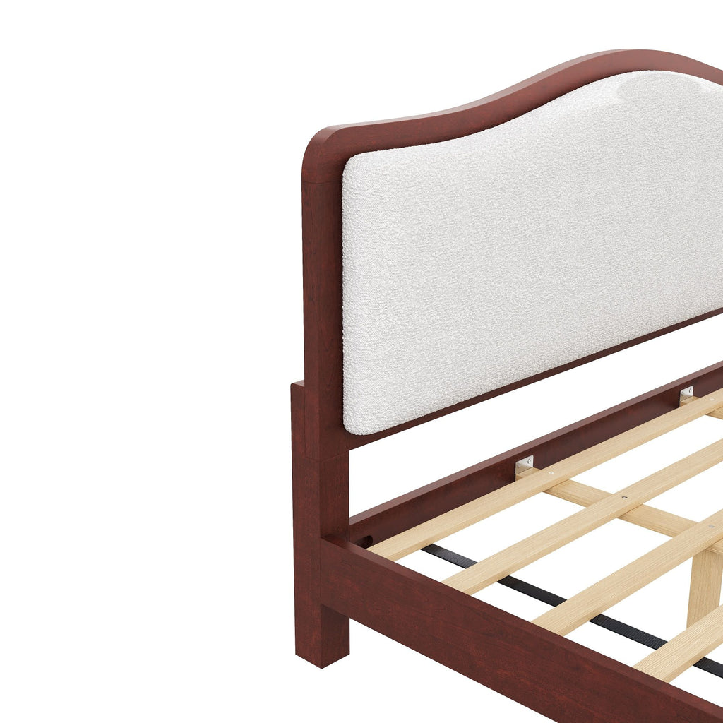 Platform Bed With Upholstered Headboard