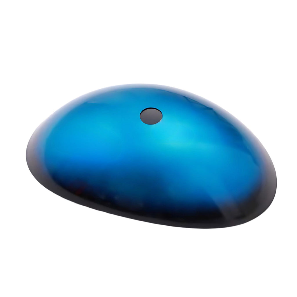 Tempered Glass Vessel Sink With Boat Shape Pop-Up Drain