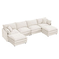 Modular U Shaped Sectional Sofa, 4 Seater Comfy Cloud Couch