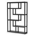 6 Tier Etagere Bookcase With Asymmetrical Shelves For Living Room
