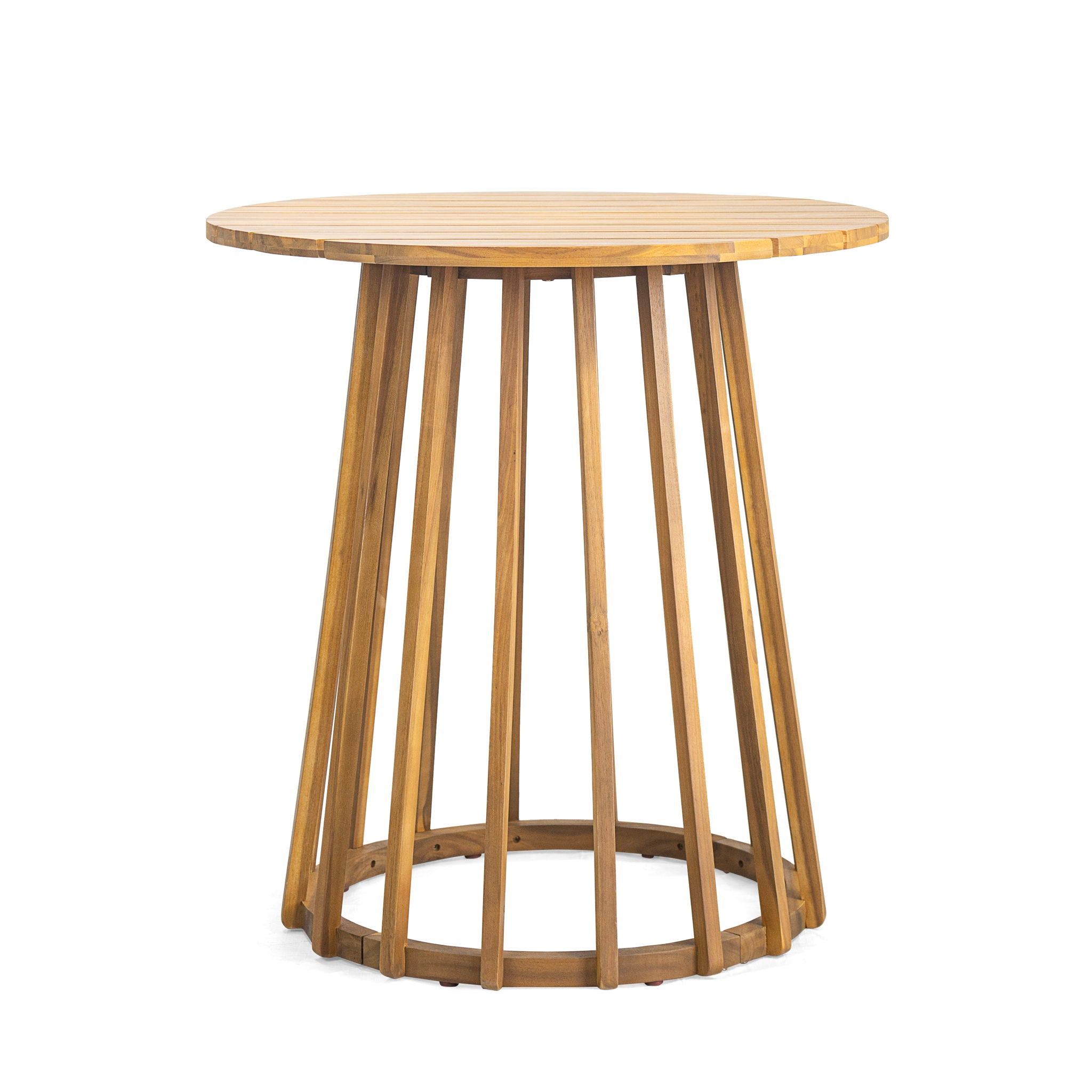 Outdoor 3 Pieces Dining Set With Cushions - Teak - Teak