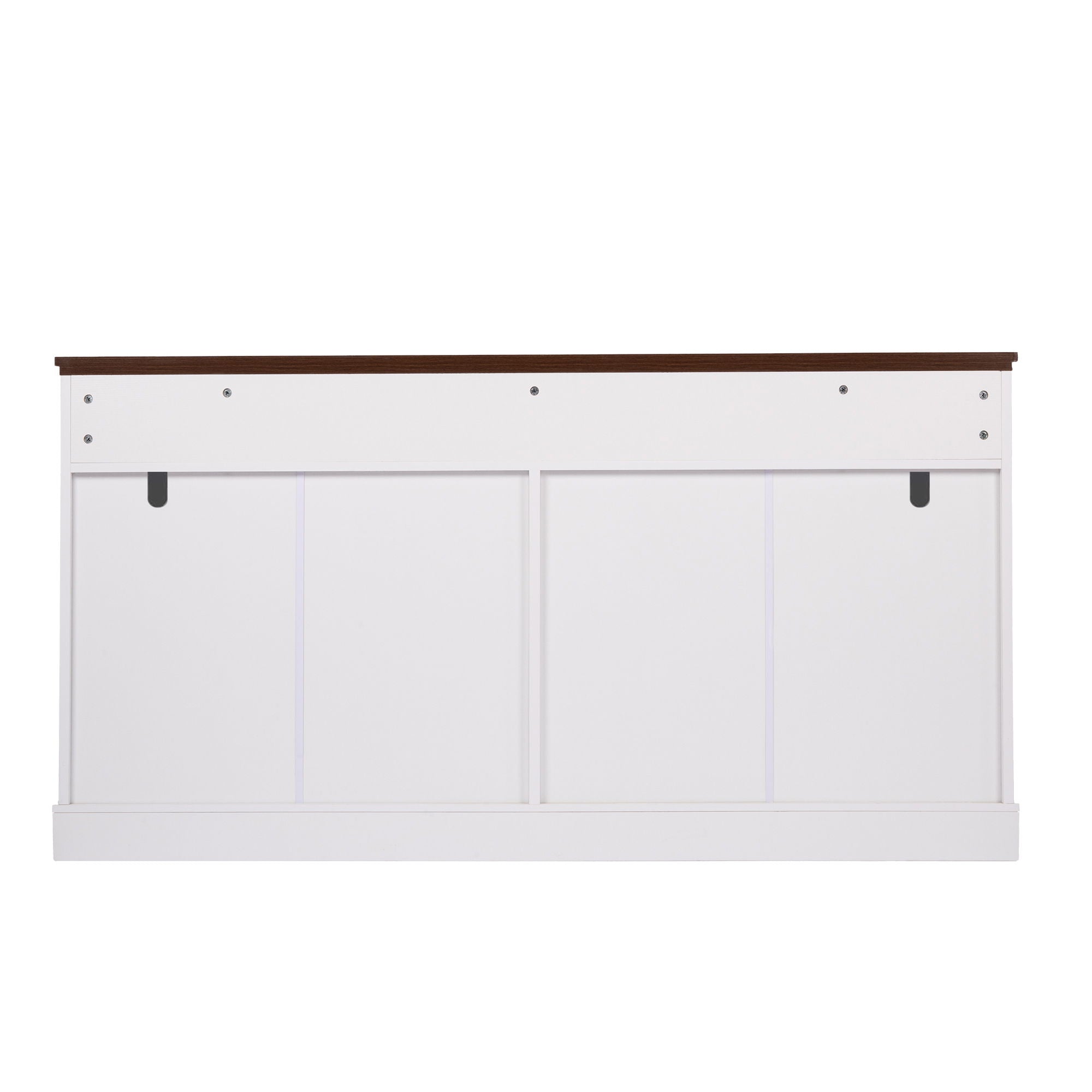 Fluted Sideboard Buffet Cabinet With 4 Doors And 3 Drawers