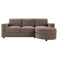 Modern L-Shaped Sectional Sofa With Curved Chaise, USB Ports, And Side Storage Pockets