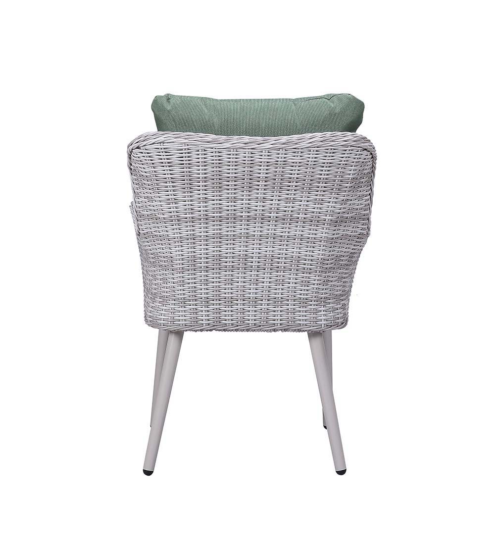 Jenneva - 7 Piece Patio Dining Set - Night Green Fabric & Gray