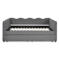 Gingham Daybed & USB Charging Port, Wave Shaped Design