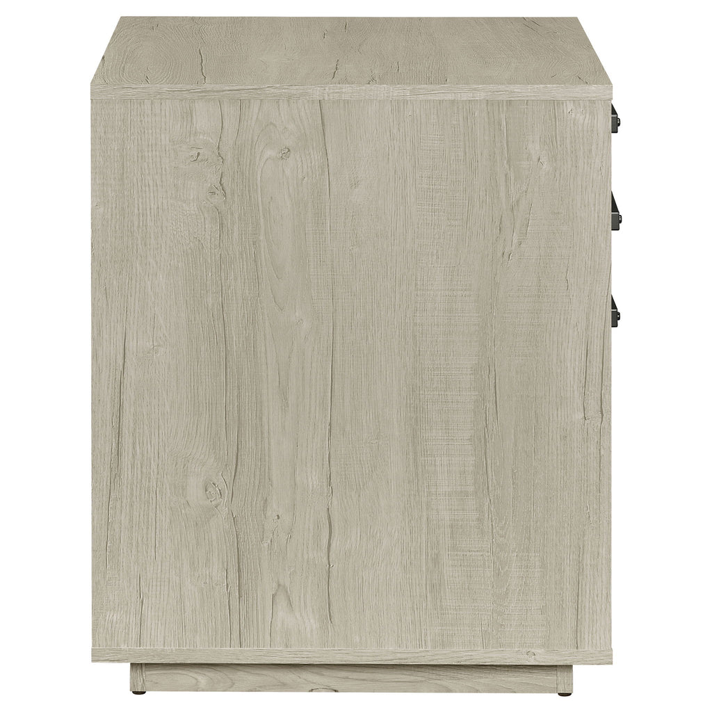 Loomis - 3 Drawer Home Office File Cabinet - White / Gray
