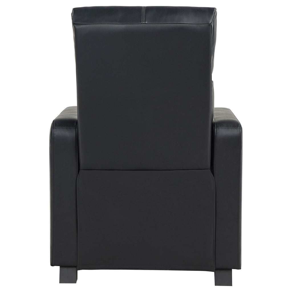 Warren - 4 Seater Home Theater With 3 Wedge Consoles - Black