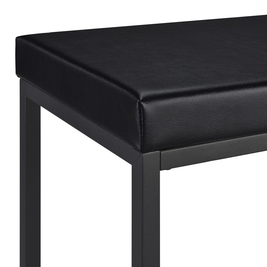 Klekner - 4 Piece Counter Height Table Set With Nesting Tables And Backless Stools - Charcoal