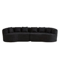 Curved Sectional Sofa With 6 Pillows