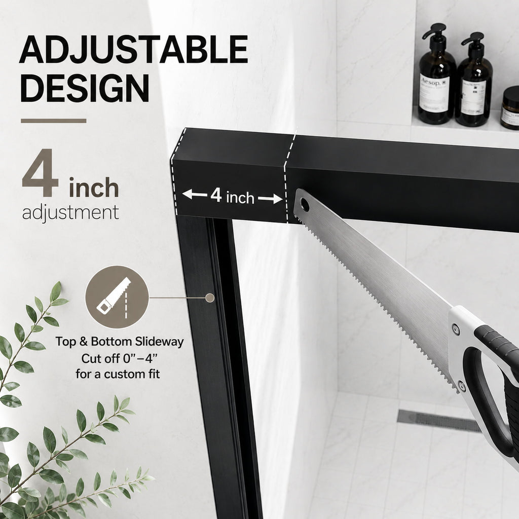 Semi-Frameless Double Sliding Shower Door