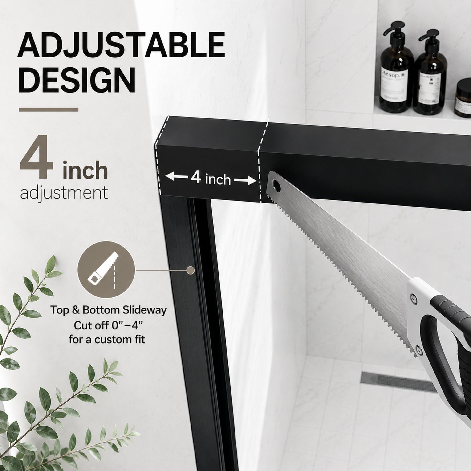Semi-Frameless Double Sliding Shower Door