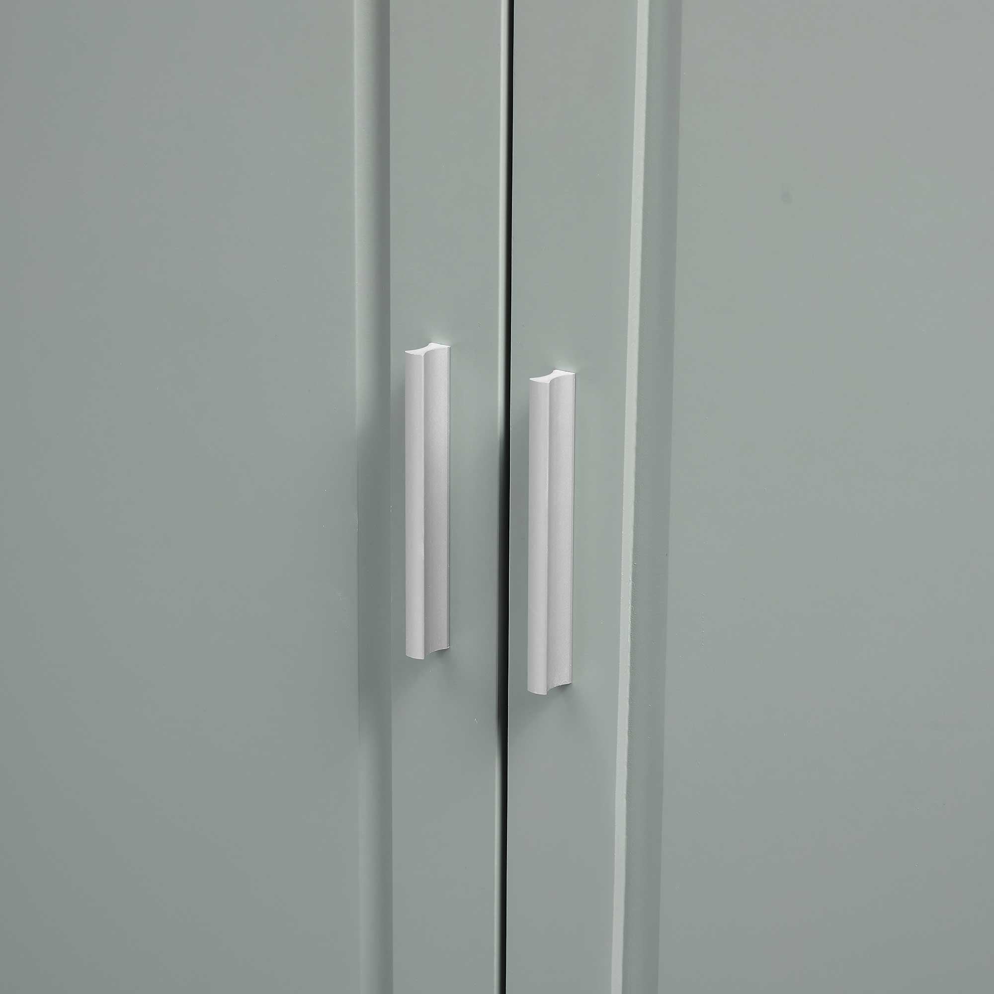 Tall Wide Storage Cabinet With Doors, 3 Drawers
