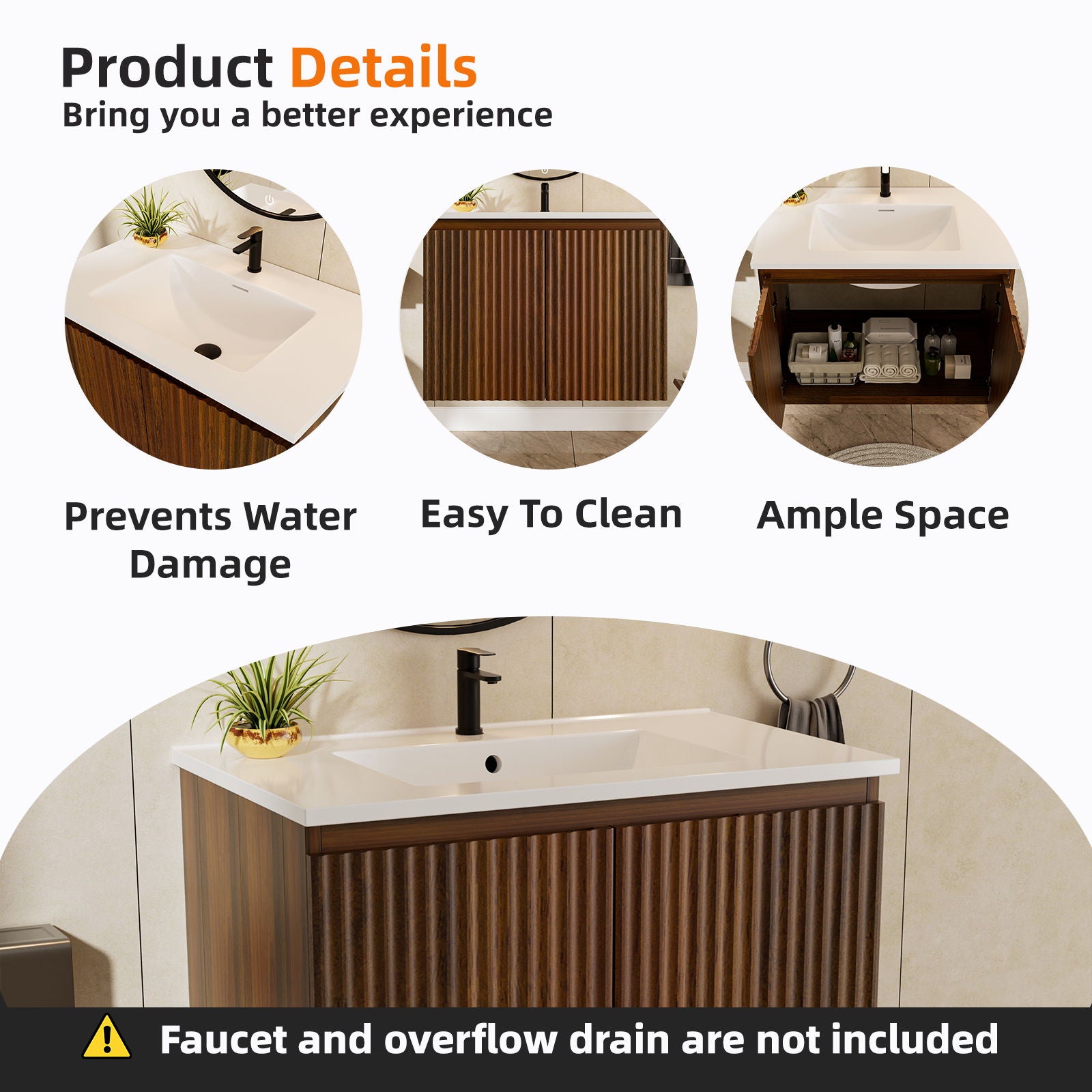 Folding Wall Cabinet With Creamic Sink