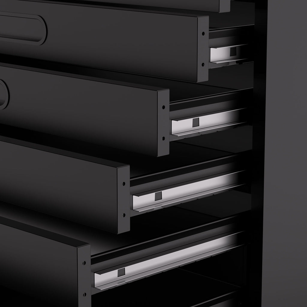 Rolling Tool Cabinet Heavy Duty Garage Storage With Lockable Doors & Drawers