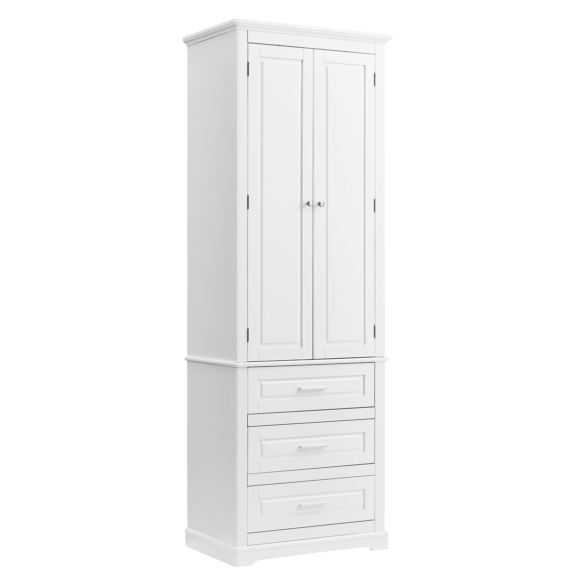 Tall Storage Cabinet With 3 Drawers For Bathroom