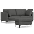 Ava - Mid Century Sofa With Ottoman Set