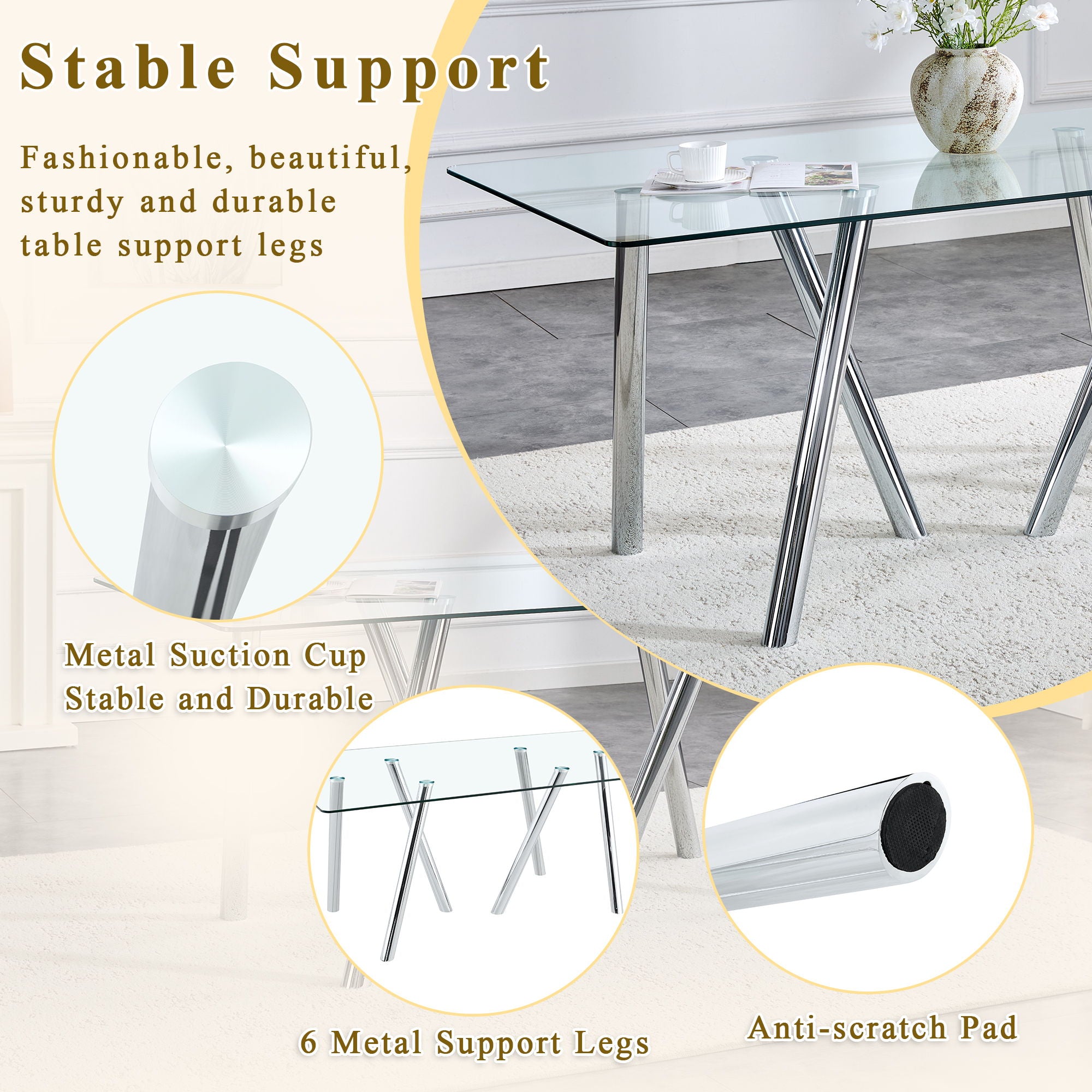 Dining Table With Transparent Surface