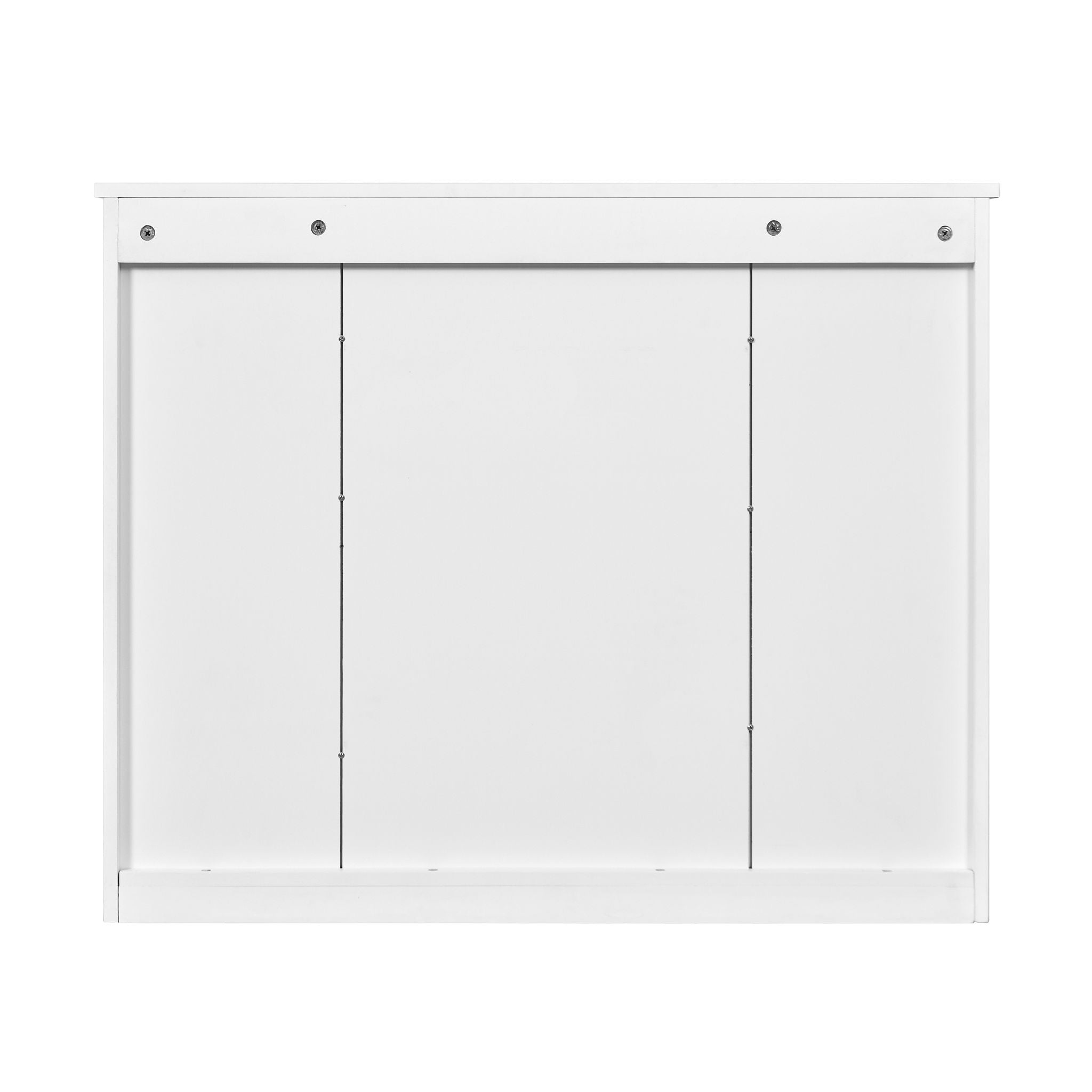 Wall Mounted Bathroom Cabinet With Mirror And 5 Shelves, Rectangular Design