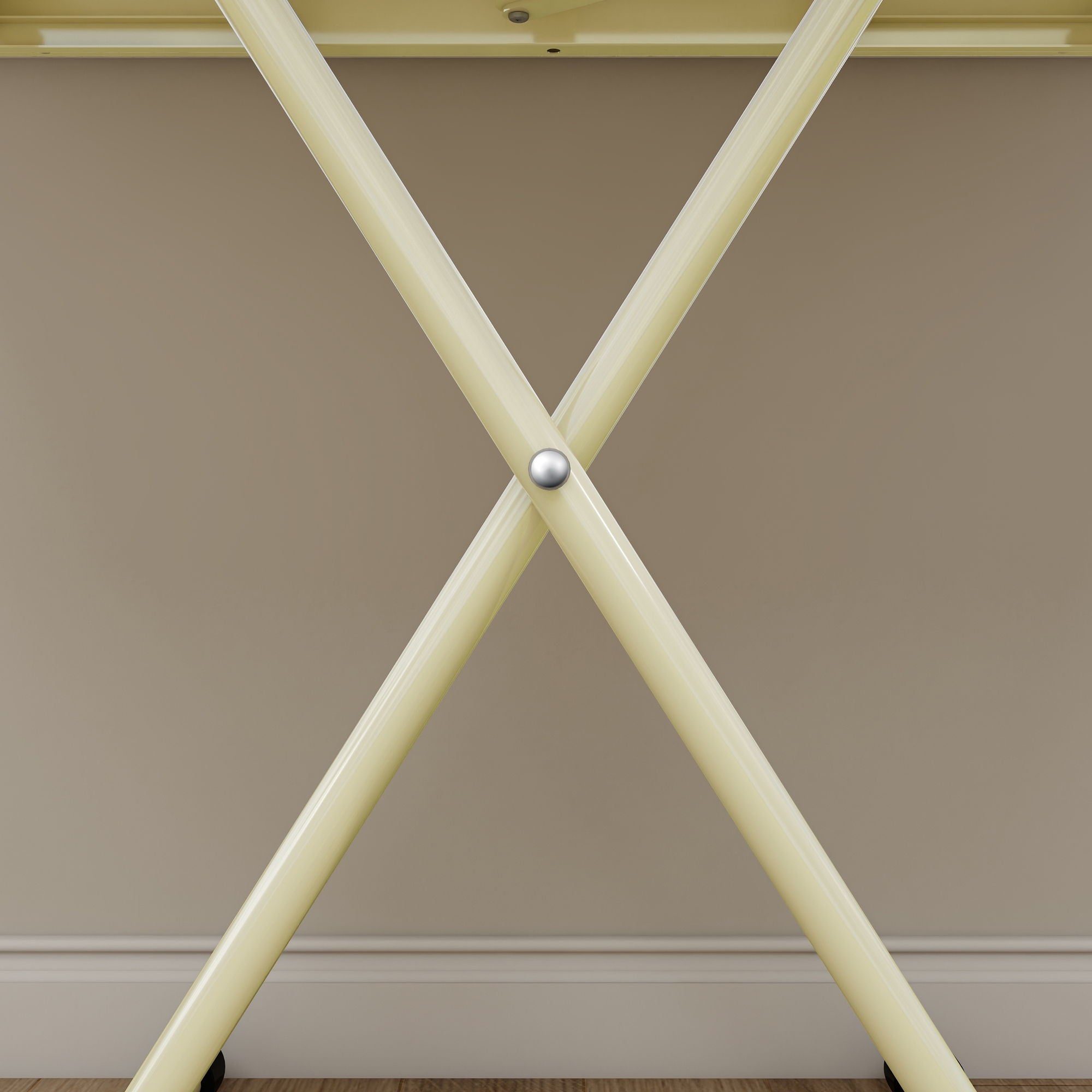 Adjustable Standing Table, Indoor & Outdoor Use, Portable With Adjustable Height - Off White / White