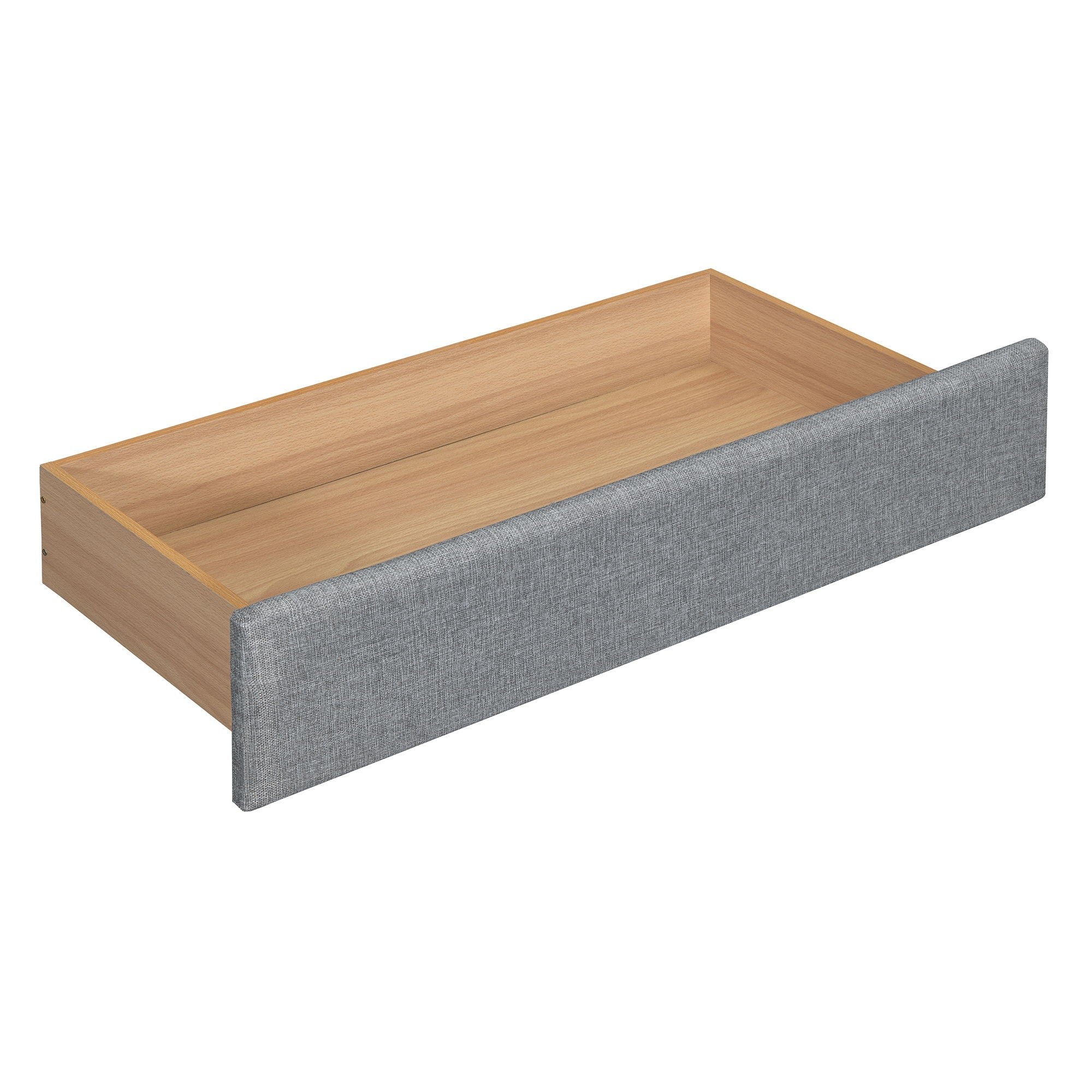 Upholstered Platform Bed With Reading Lights, Drawers, Trundle And Shelves