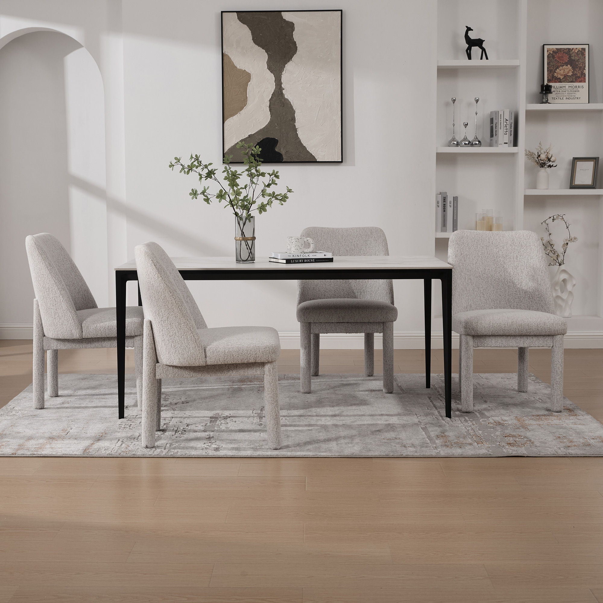 Wide Minimalist Dining Chair