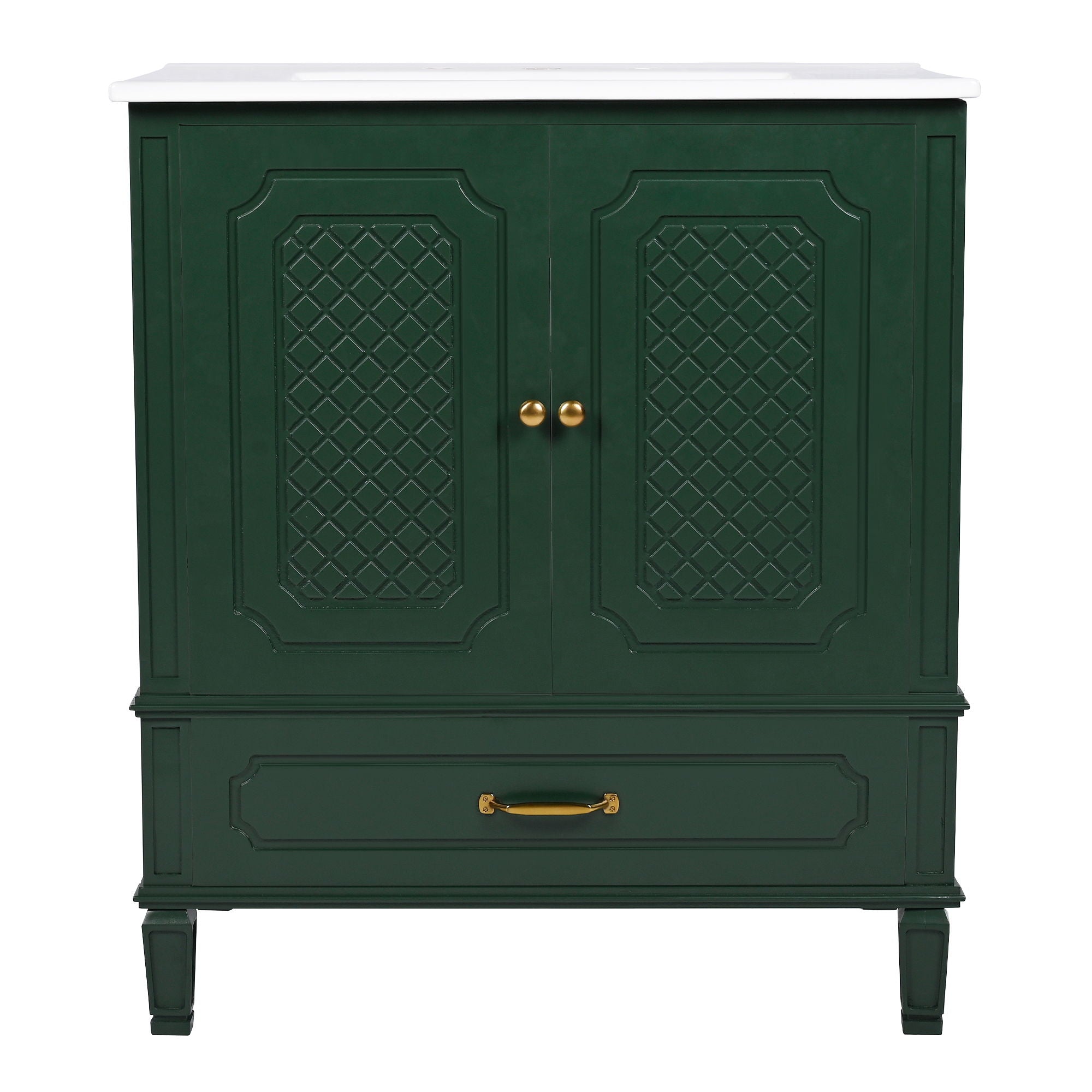 Bathroom Vanity With Sink, Soft Closing Door, Multi Functional Storage