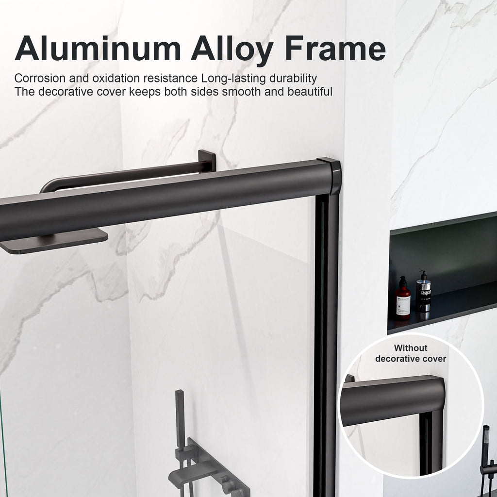 Modern Semi Frameless Double Sliding Shower Door