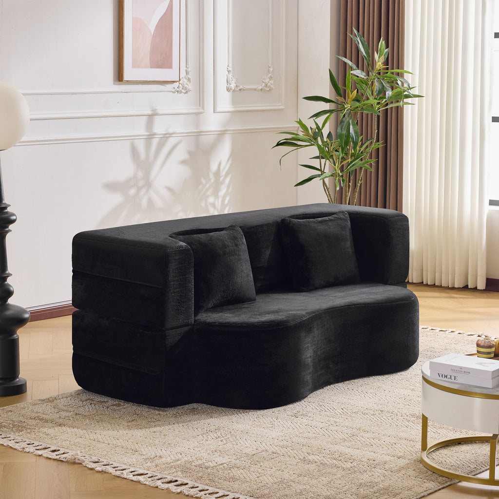 Modern Floor Sofa With 4 Pillows