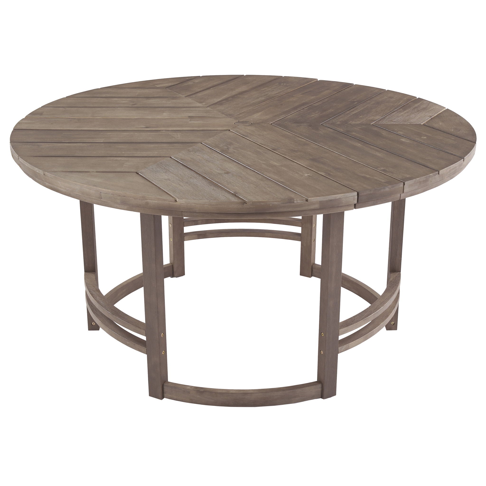 5 Piece Outdoor Dining Set, Patio Table And Chairs With Umbrella Hole