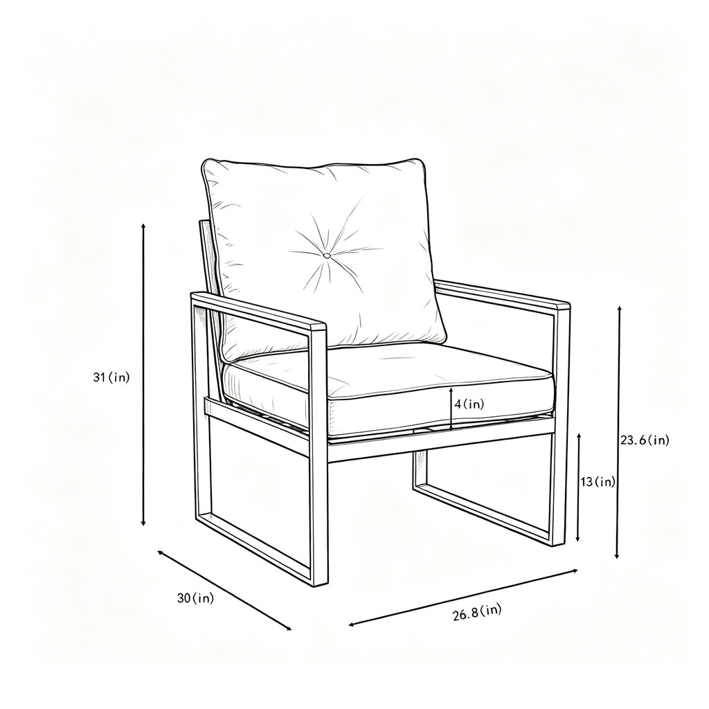 Oversized Outdoor Conversation Set, 5 Seater - Blue