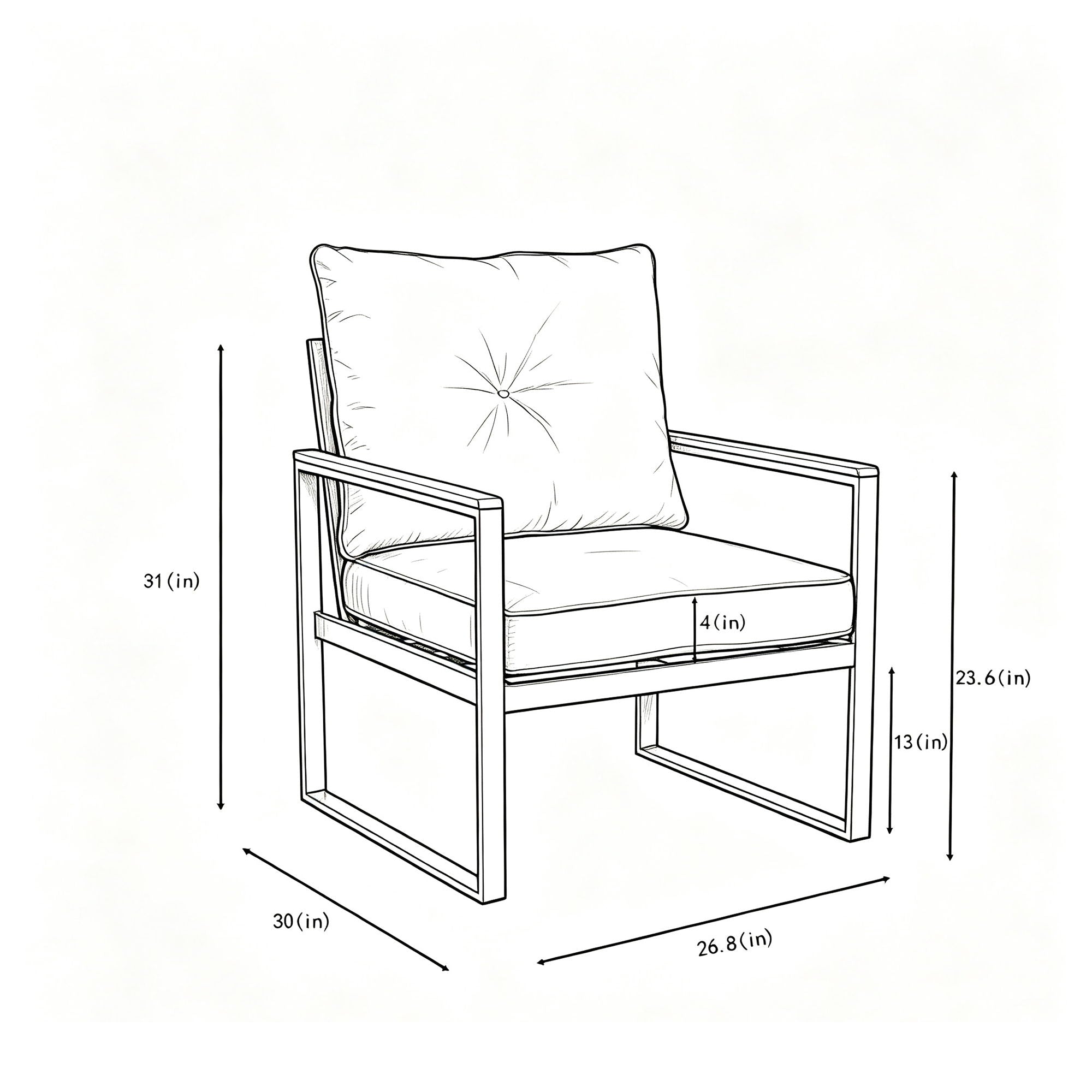 Oversized Outdoor Conversation Set, 5 Seater - Blue