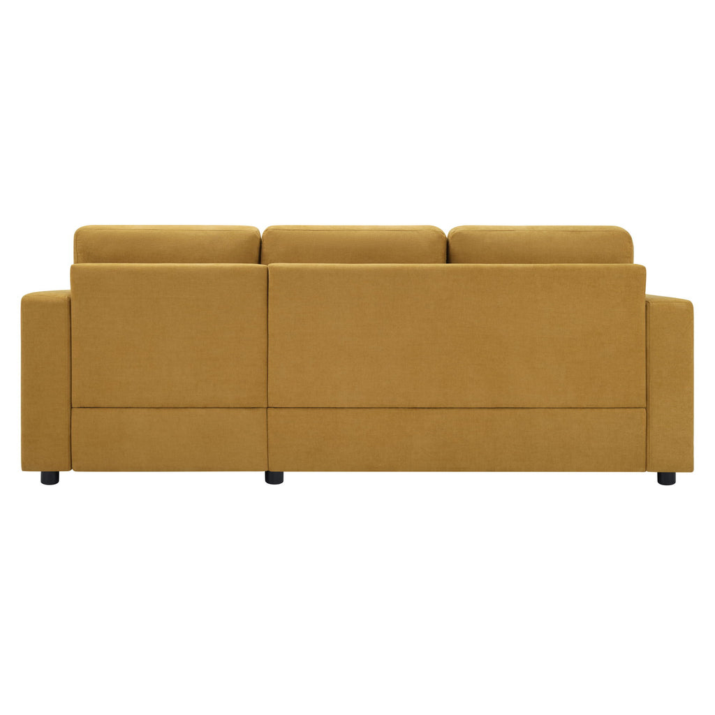 Modern L-Shaped Sectional Sofa With Curved Chaise, USB Ports, And Side Storage Pockets
